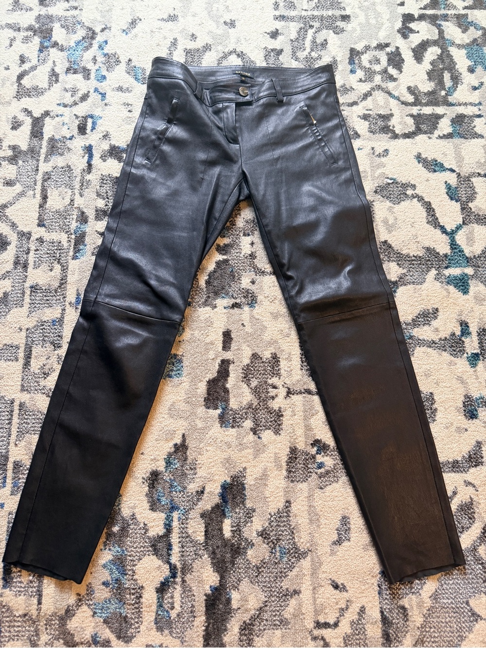 Vintage Sleek Escada Soft Leather Slim Pants